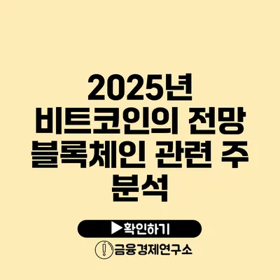 2025년 비트코인의 전망 블록체인 관련 주 분석