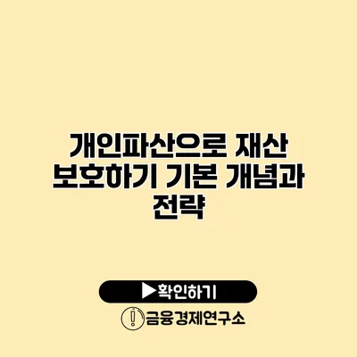 개인파산으로 재산 보호하기 기본 개념과 전략