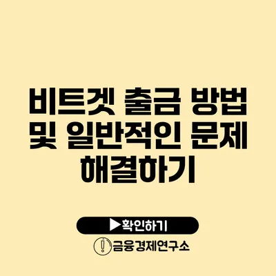 비트겟 출금 방법 및 일반적인 문제 해결하기