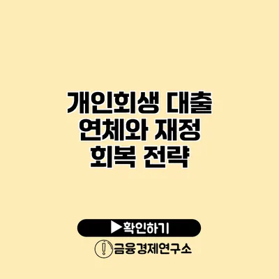 개인회생 대출 연체와 재정 회복 전략