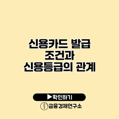 신용카드 발급 조건과 신용등급의 관계